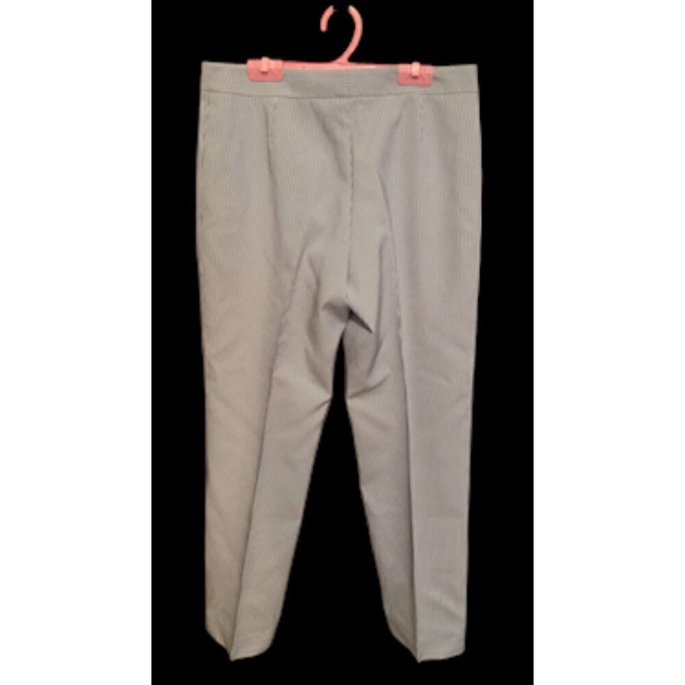 Seersucker Pants by Kasper Lined Set-In Waist Sz. 8 Blue/White Preppy Classic - Picture 4 of 10